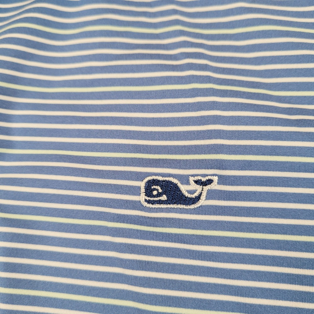 Vineyard Vines Shirt Womens Polo Striped Golf Athletic Short Sleeve Blue Size XS - Picture 3 of 12